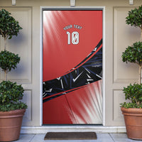 Personalized Panama Football Door Cover Los Canaleros Harpy Eagle Mascot - National Flag Colors