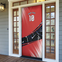 Personalized Panama Football Door Cover Los Canaleros Harpy Eagle Mascot - National Flag Colors