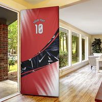 Personalized Panama Football Door Cover Los Canaleros Harpy Eagle Mascot - National Flag Colors