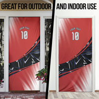Personalized Panama Football Door Cover Los Canaleros Harpy Eagle Mascot - National Flag Colors