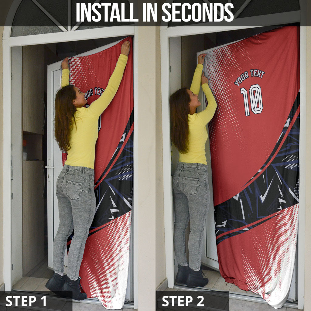 Personalized Panama Football Door Cover Los Canaleros Harpy Eagle Mascot - National Flag Colors