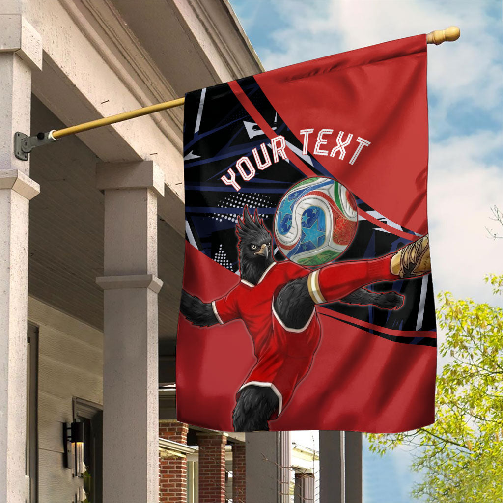Personalized Panama Football Garden Flag Los Canaleros Harpy Eagle Mascot - National Flag Colors