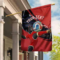 Personalized Panama Football Garden Flag Los Canaleros Harpy Eagle Mascot - National Flag Colors