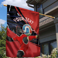 Personalized Panama Football Garden Flag Los Canaleros Harpy Eagle Mascot - National Flag Colors