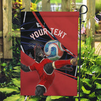 Personalized Panama Football Garden Flag Los Canaleros Harpy Eagle Mascot - National Flag Colors