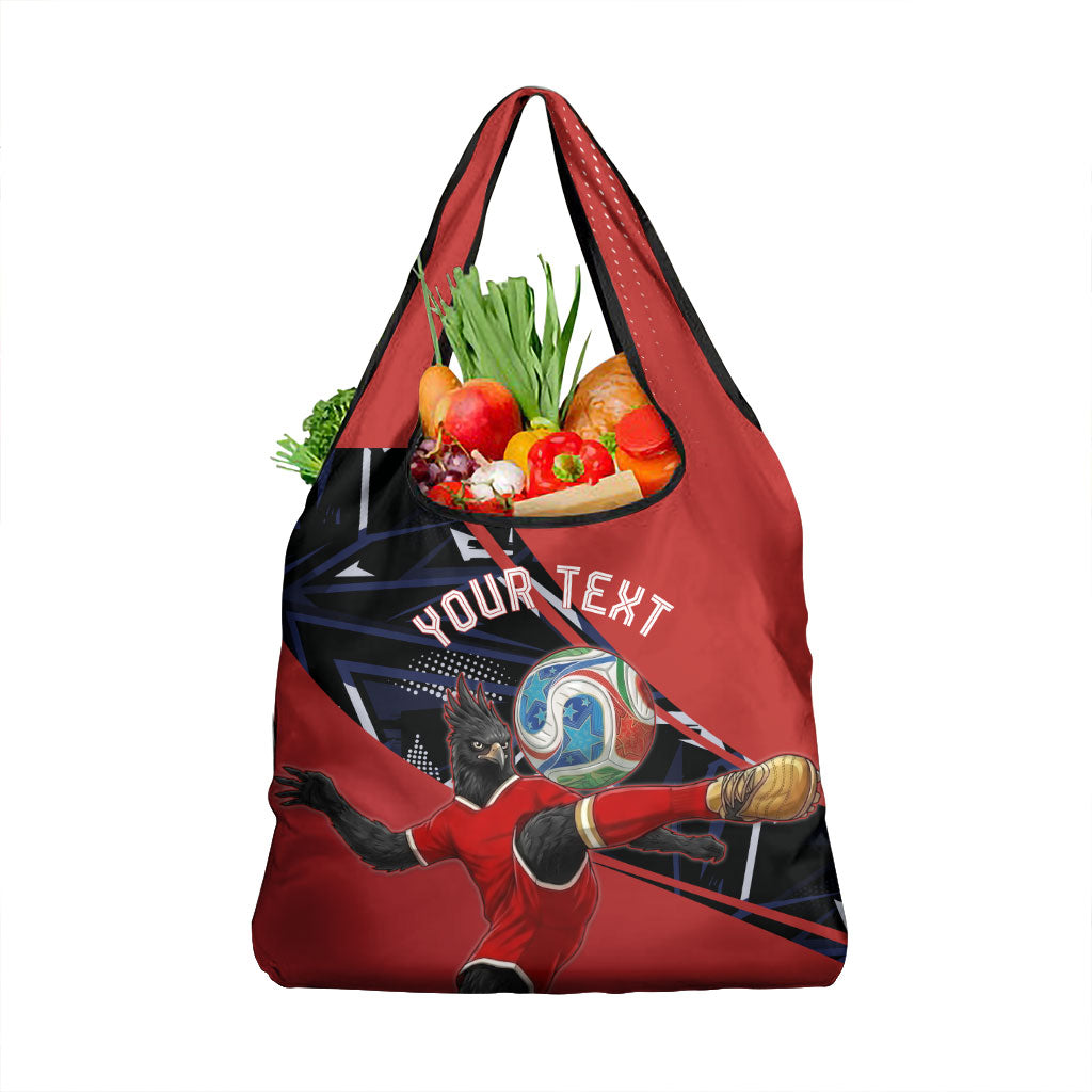 Personalized Panama Football Grocery Bag Los Canaleros Harpy Eagle Mascot - National Flag Colors