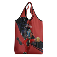 Personalized Panama Football Grocery Bag Los Canaleros Harpy Eagle Mascot - National Flag Colors