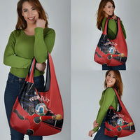 Personalized Panama Football Grocery Bag Los Canaleros Harpy Eagle Mascot - National Flag Colors