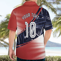 Personalized Panama Football Hawaiian Shirt Los Canaleros Harpy Eagle Mascot - National Flag Colors