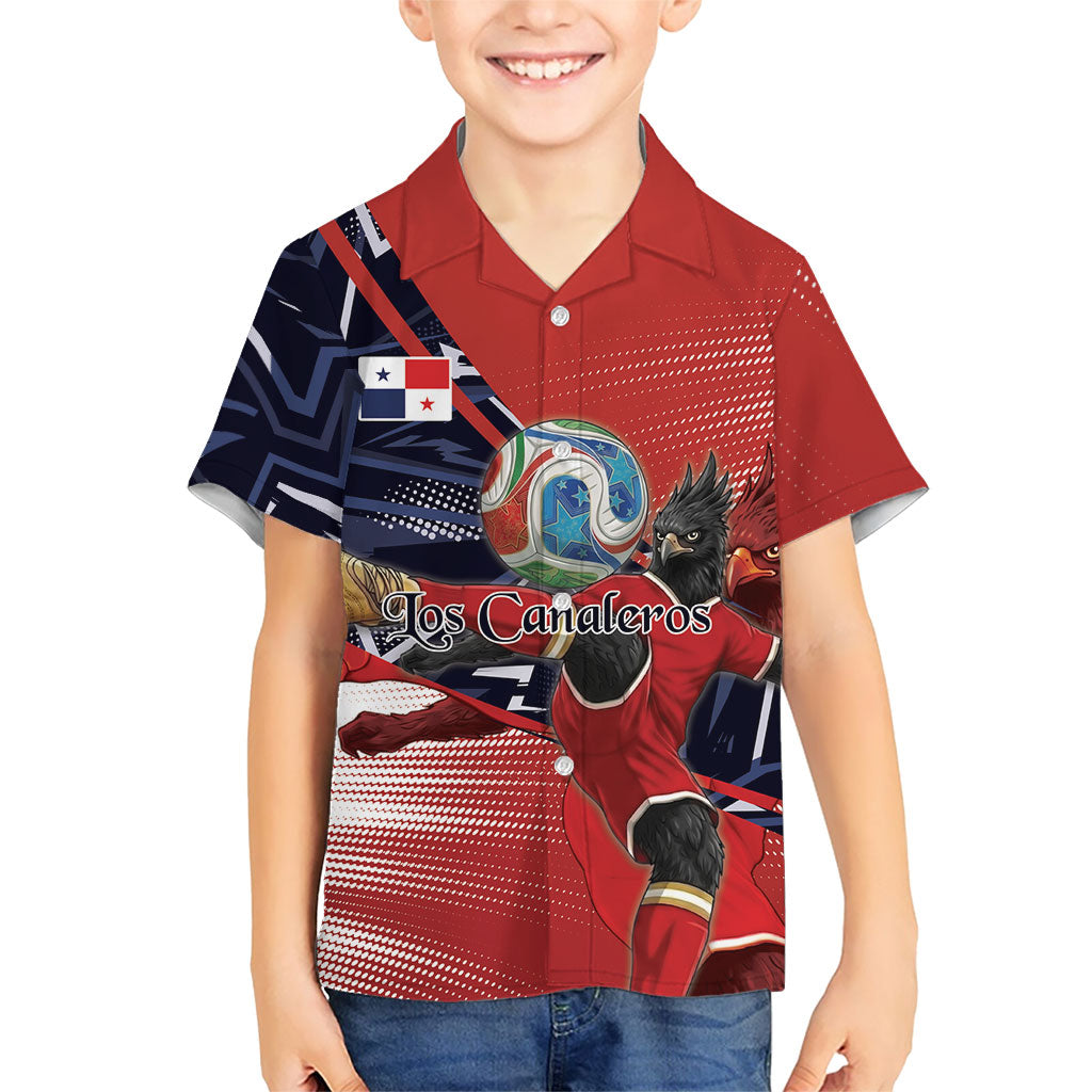 Personalized Panama Football Hawaiian Shirt Los Canaleros Harpy Eagle Mascot - National Flag Colors