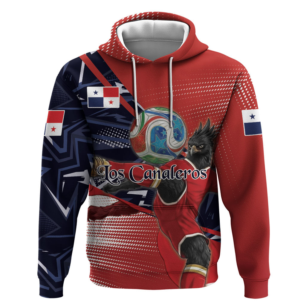 Personalized Panama Football Hoodie Los Canaleros Harpy Eagle Mascot - National Flag Colors