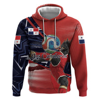 Personalized Panama Football Hoodie Los Canaleros Harpy Eagle Mascot - National Flag Colors