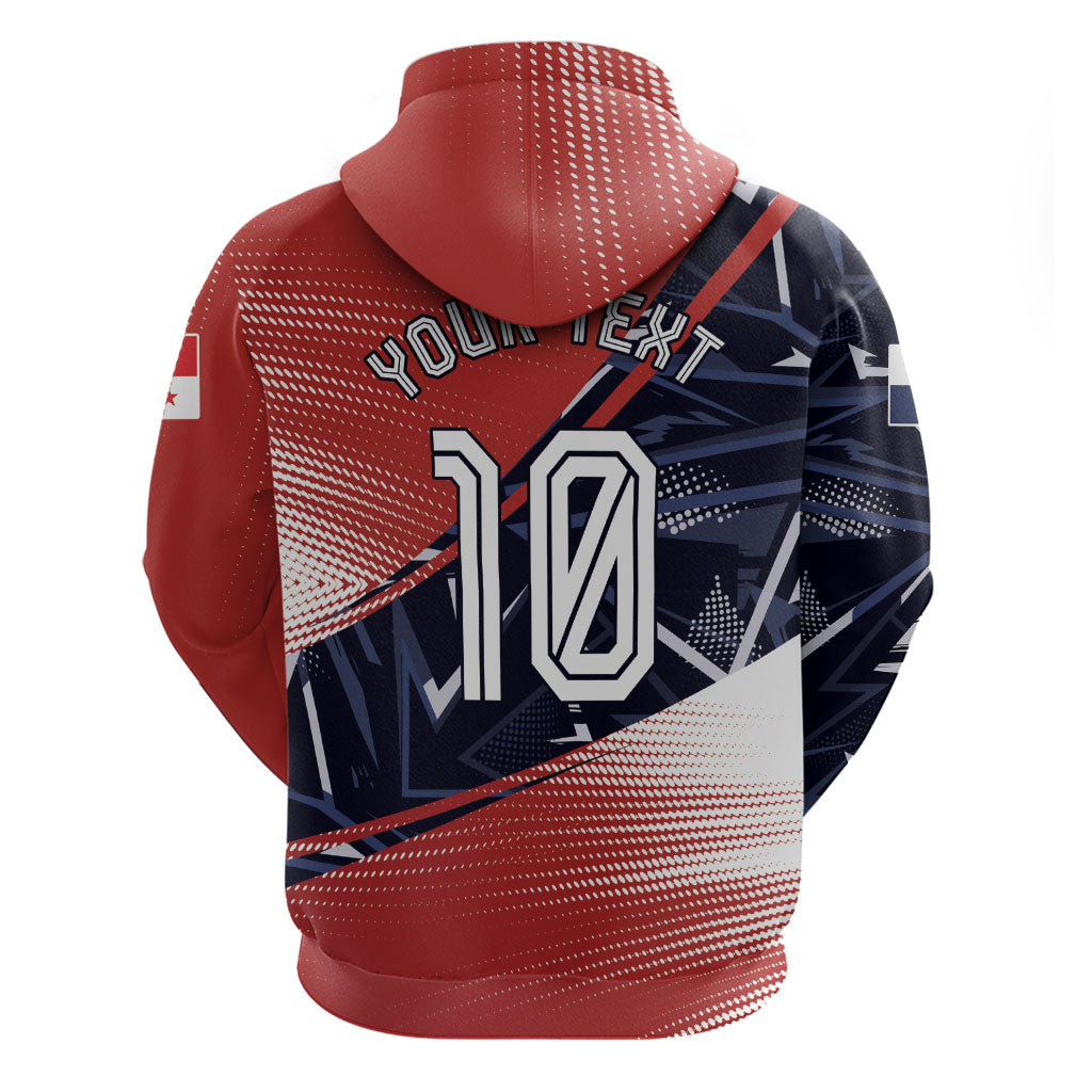 Personalized Panama Football Hoodie Los Canaleros Harpy Eagle Mascot - National Flag Colors