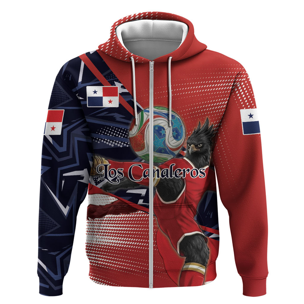 Personalized Panama Football Hoodie Los Canaleros Harpy Eagle Mascot - National Flag Colors