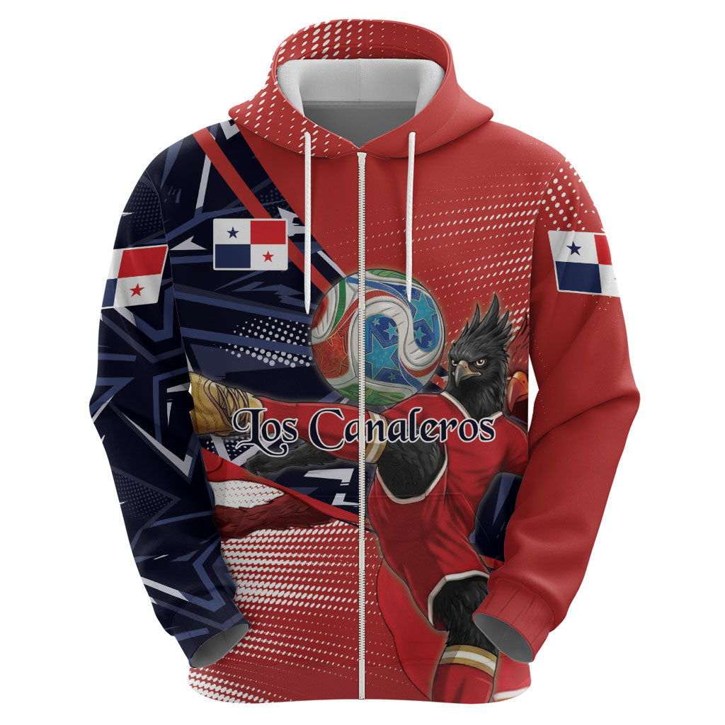 Personalized Panama Football Hoodie Los Canaleros Harpy Eagle Mascot - National Flag Colors