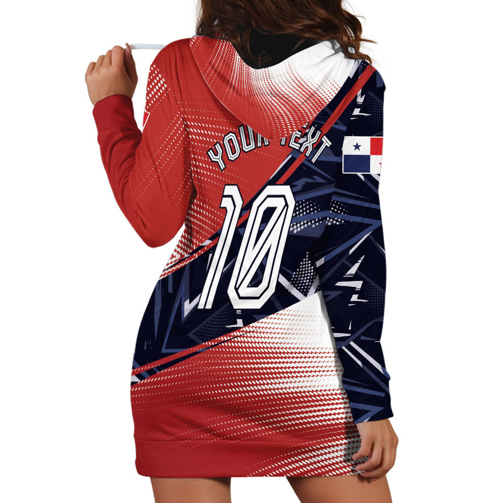 Personalized Panama Football Hoodie Dress Los Canaleros Harpy Eagle Mascot - National Flag Colors