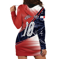 Personalized Panama Football Hoodie Dress Los Canaleros Harpy Eagle Mascot - National Flag Colors