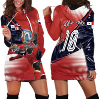 Personalized Panama Football Hoodie Dress Los Canaleros Harpy Eagle Mascot - National Flag Colors