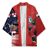 Personalized Panama Football Kimono Los Canaleros Harpy Eagle Mascot - National Flag Colors