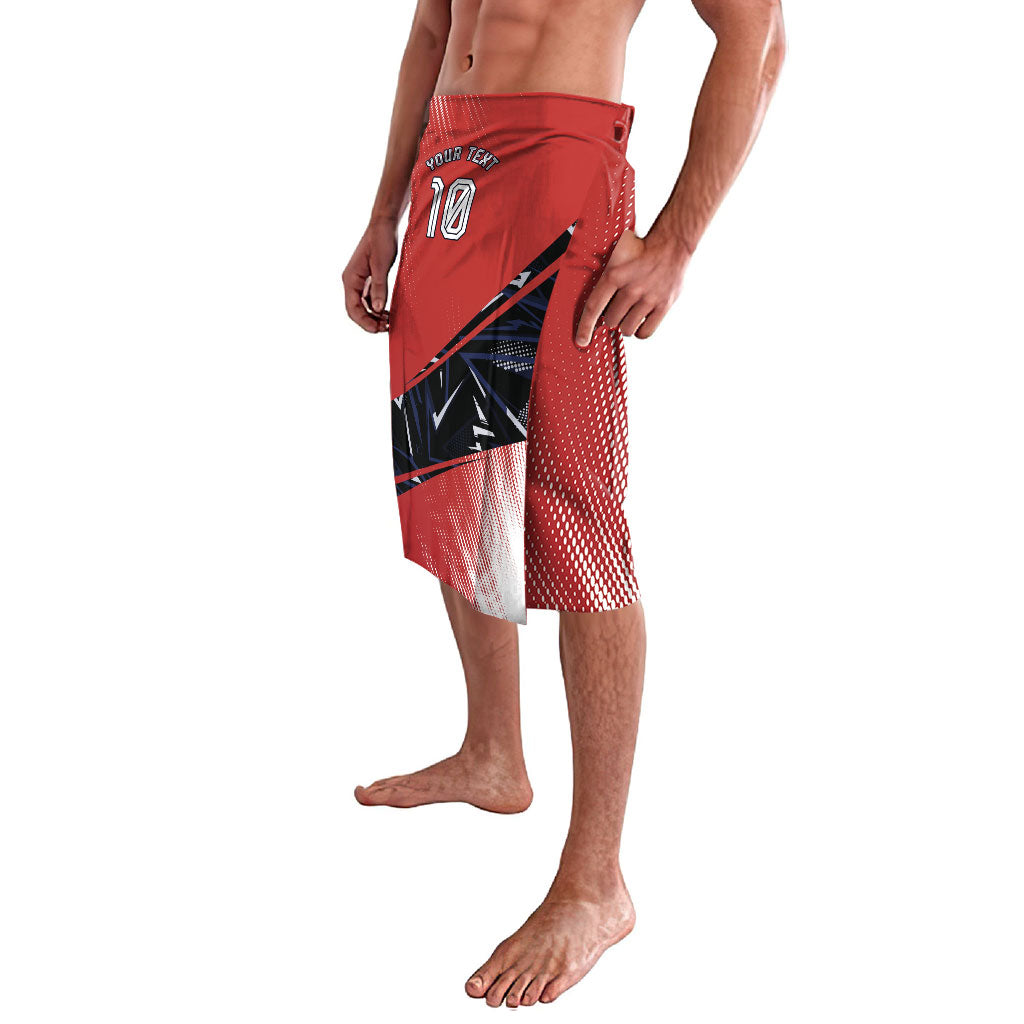Personalized Panama Football Lavalava Los Canaleros Harpy Eagle Mascot - National Flag Colors