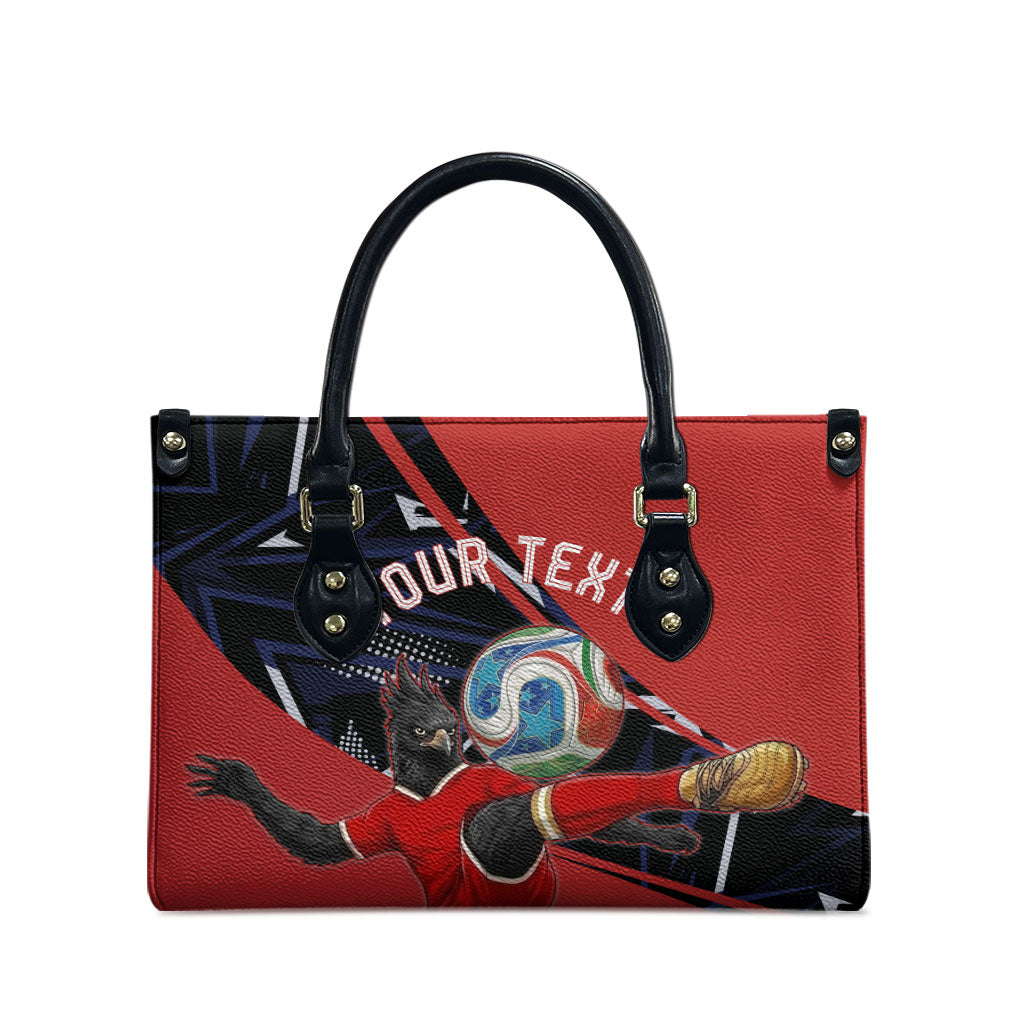 Personalized Panama Football Leather Bag Los Canaleros Harpy Eagle Mascot - National Flag Colors