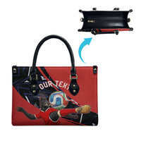 Personalized Panama Football Leather Bag Los Canaleros Harpy Eagle Mascot - National Flag Colors