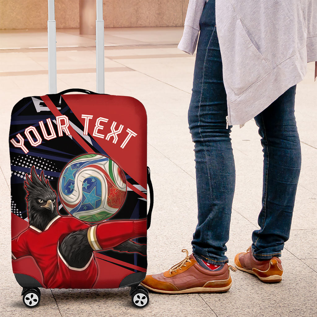 Personalized Panama Football Luggage Cover Los Canaleros Harpy Eagle Mascot - National Flag Colors