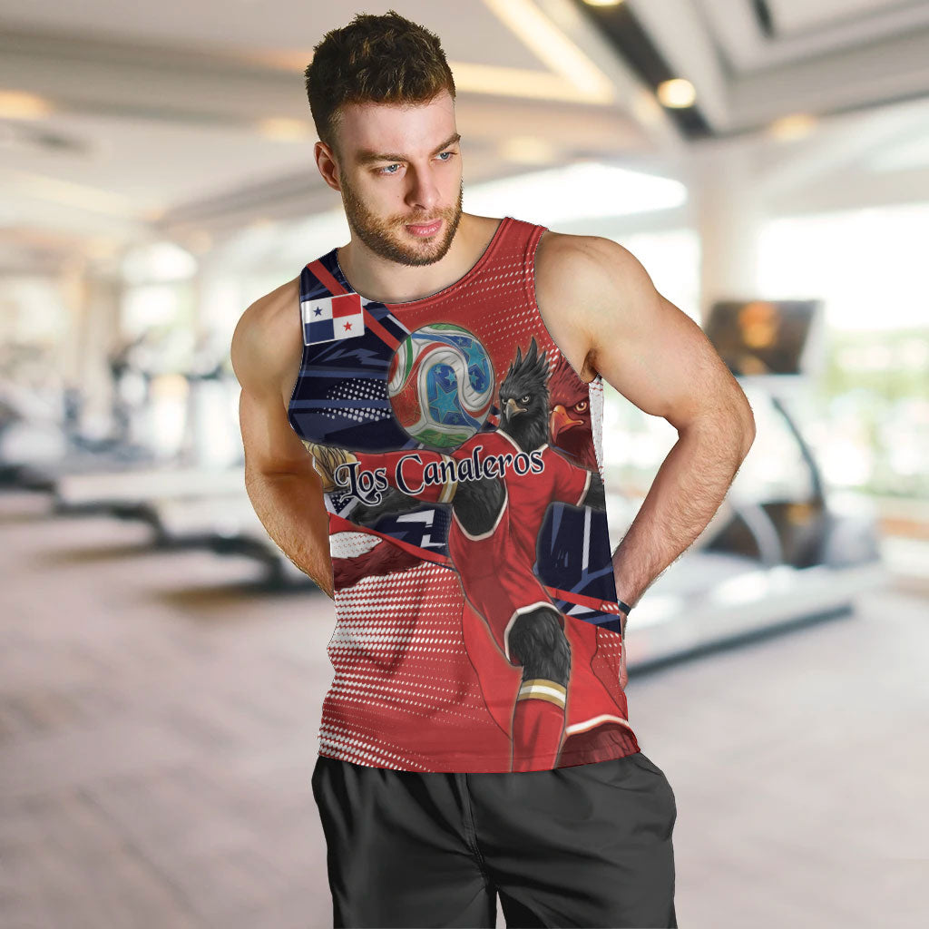 Personalized Panama Football Men Tank Top Los Canaleros Harpy Eagle Mascot - National Flag Colors
