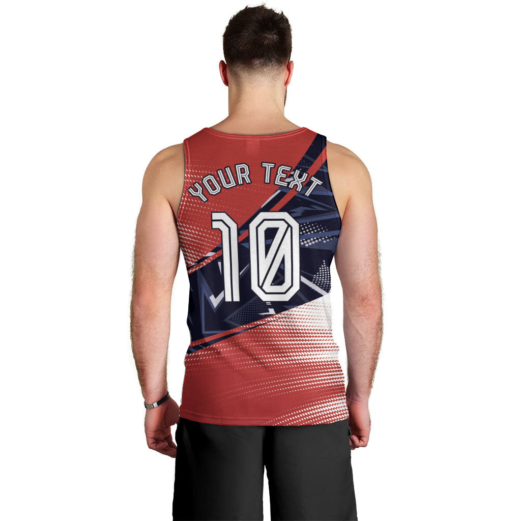 Personalized Panama Football Men Tank Top Los Canaleros Harpy Eagle Mascot - National Flag Colors