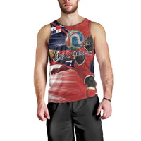 Personalized Panama Football Men Tank Top Los Canaleros Harpy Eagle Mascot - National Flag Colors