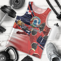 Personalized Panama Football Men Tank Top Los Canaleros Harpy Eagle Mascot - National Flag Colors