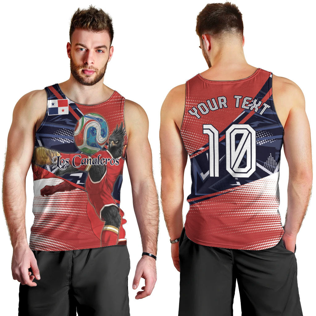 Personalized Panama Football Men Tank Top Los Canaleros Harpy Eagle Mascot - National Flag Colors