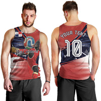 Personalized Panama Football Men Tank Top Los Canaleros Harpy Eagle Mascot - National Flag Colors