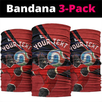 Personalized Panama Football Neck Gaiter Los Canaleros Harpy Eagle Mascot - National Flag Colors