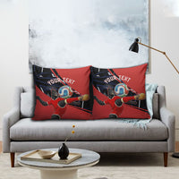 Personalized Panama Football Pillow Cover Los Canaleros Harpy Eagle Mascot - National Flag Colors