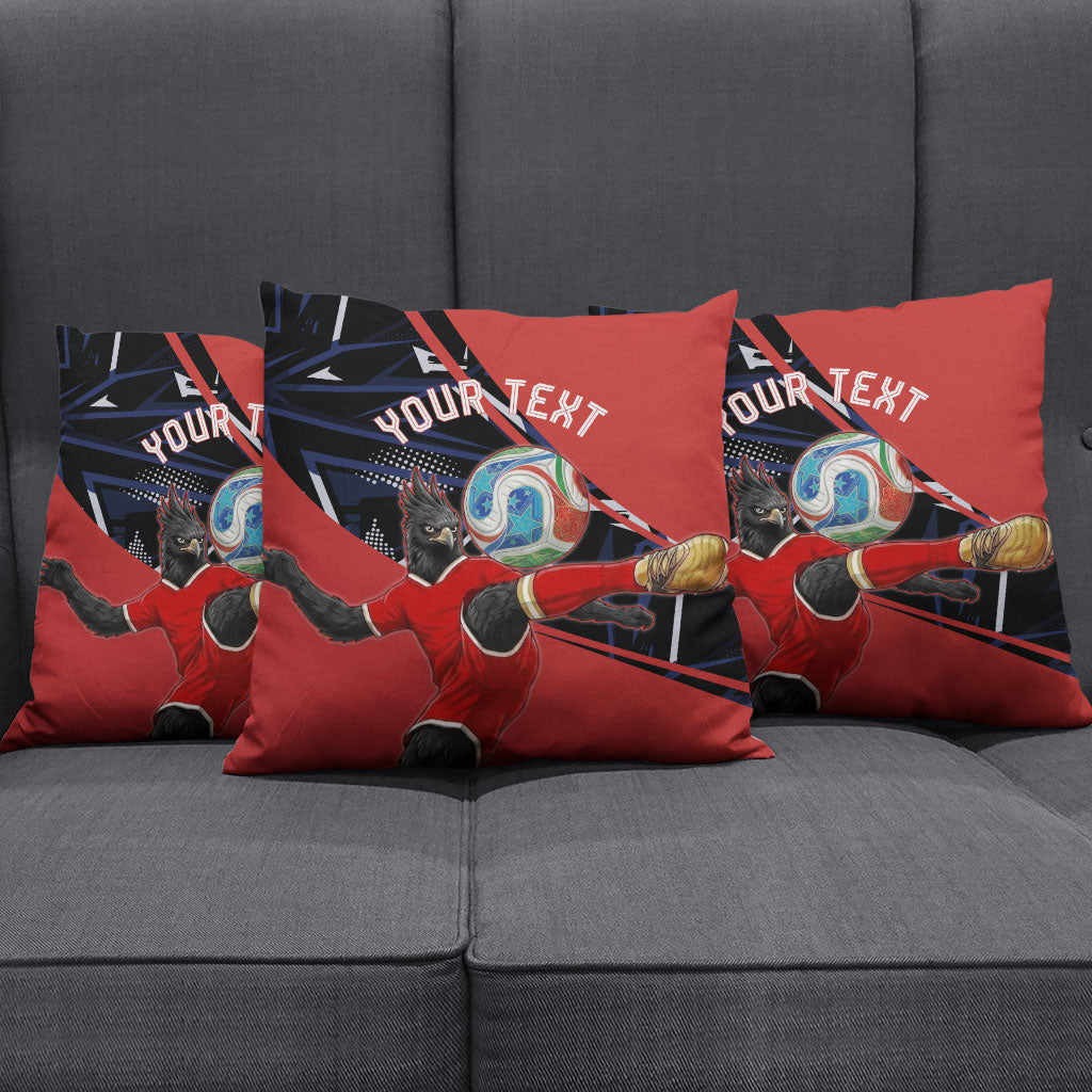Personalized Panama Football Pillow Cover Los Canaleros Harpy Eagle Mascot - National Flag Colors