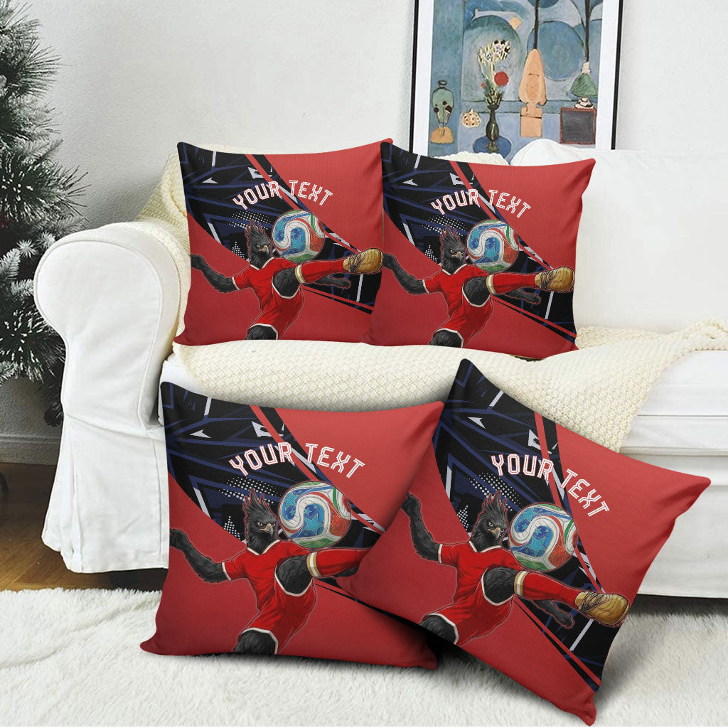 Personalized Panama Football Pillow Cover Los Canaleros Harpy Eagle Mascot - National Flag Colors