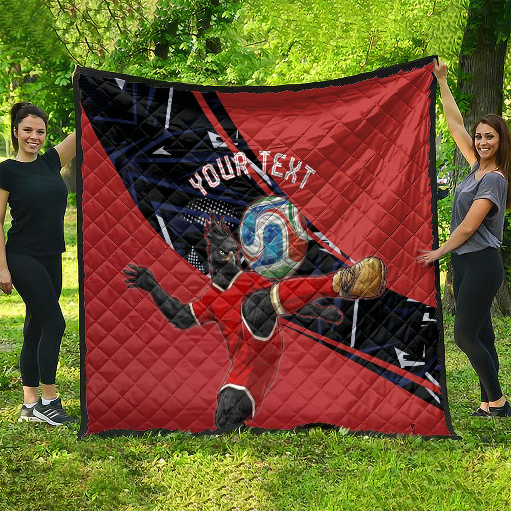 Personalized Panama Football Quilt Los Canaleros Harpy Eagle Mascot - National Flag Colors
