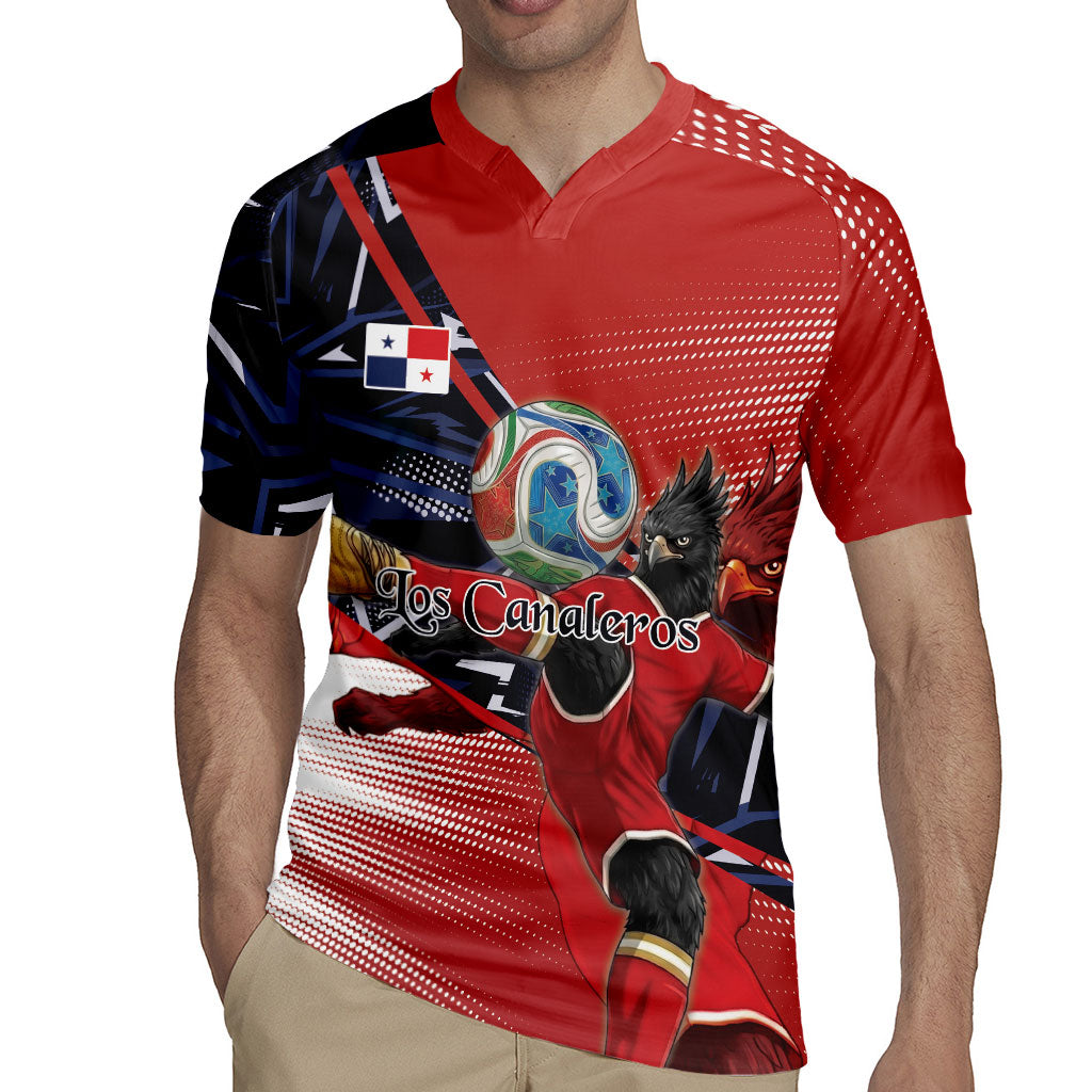 Personalized Panama Football Rugby Jersey Los Canaleros Harpy Eagle Mascot - National Flag Colors