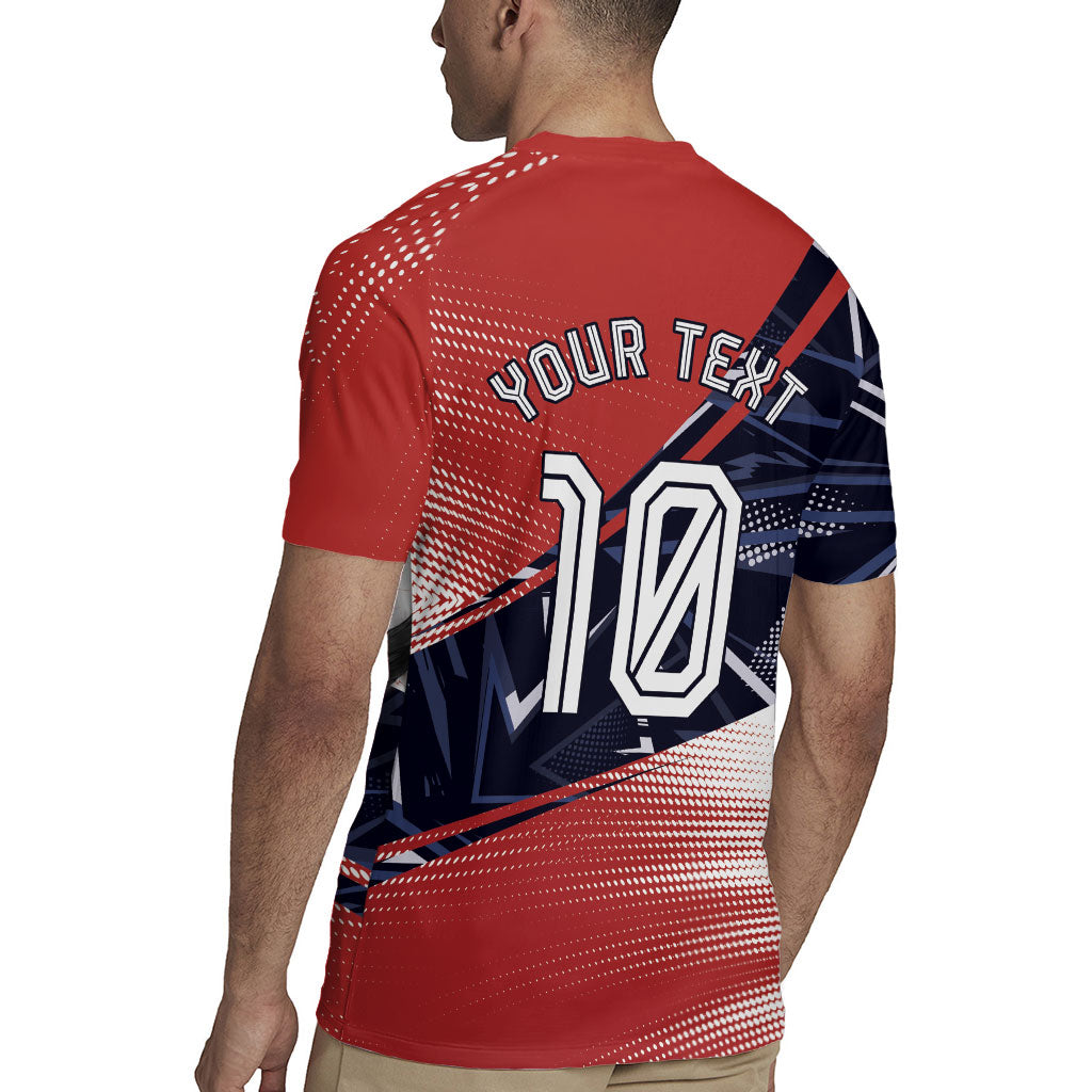 Personalized Panama Football Rugby Jersey Los Canaleros Harpy Eagle Mascot - National Flag Colors