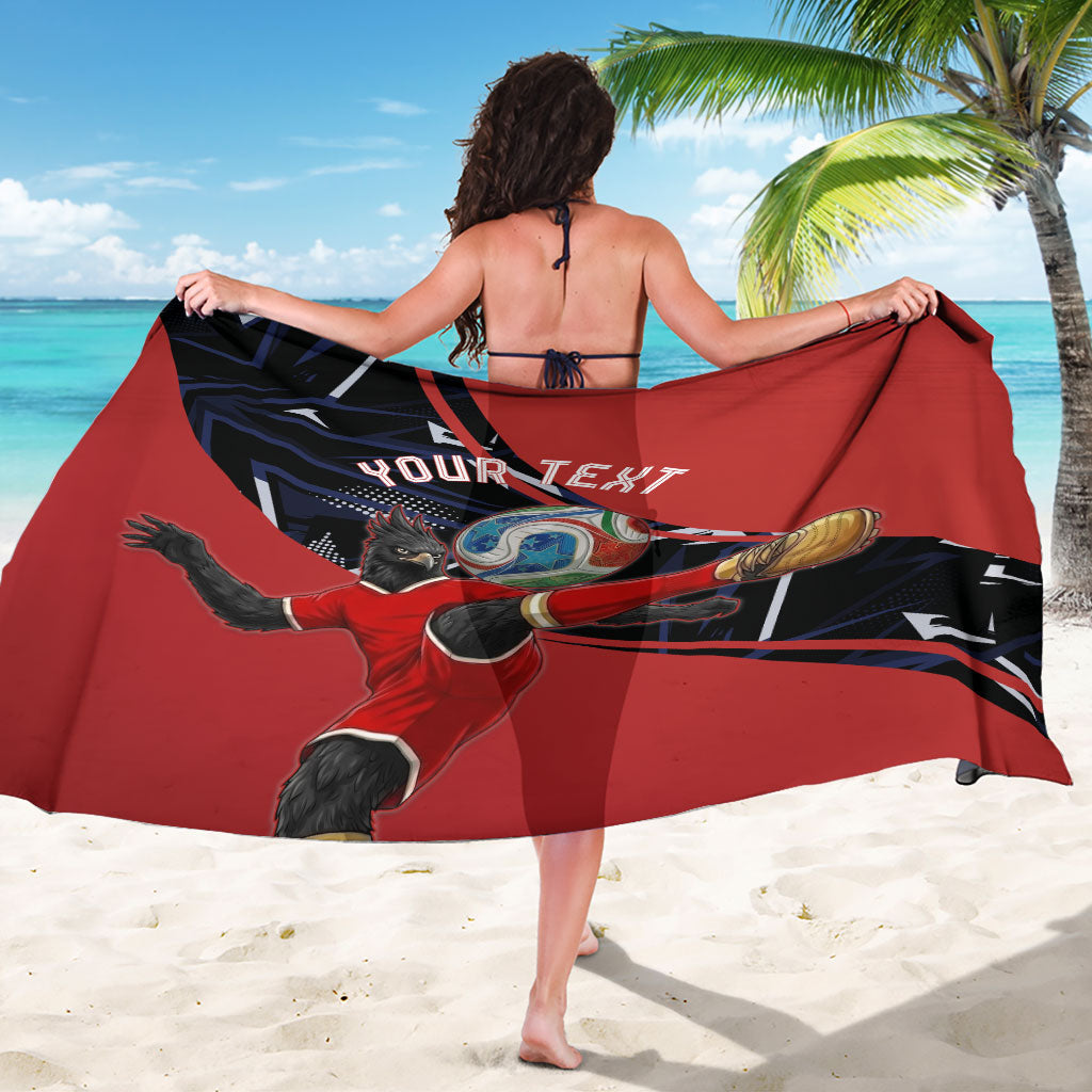 Personalized Panama Football Sarong Los Canaleros Harpy Eagle Mascot - National Flag Colors