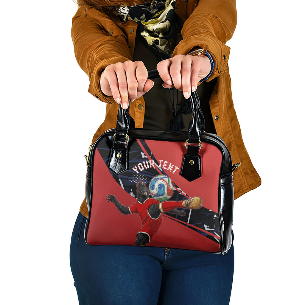 Personalized Panama Football Shoulder Handbag Los Canaleros Harpy Eagle Mascot - National Flag Colors