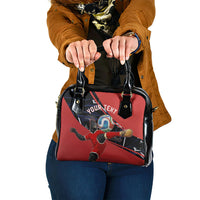 Personalized Panama Football Shoulder Handbag Los Canaleros Harpy Eagle Mascot - National Flag Colors