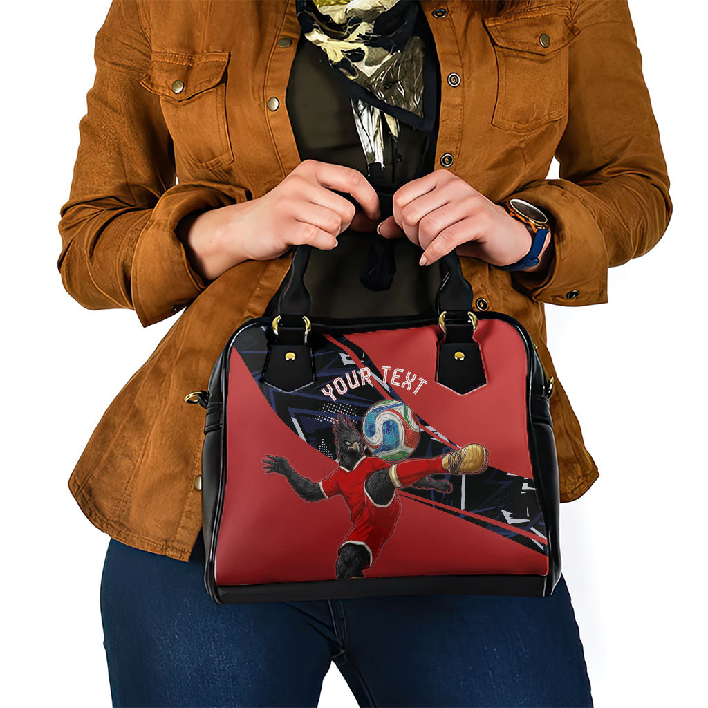 Personalized Panama Football Shoulder Handbag Los Canaleros Harpy Eagle Mascot - National Flag Colors