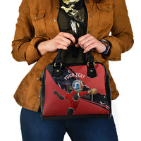 Personalized Panama Football Shoulder Handbag Los Canaleros Harpy Eagle Mascot - National Flag Colors