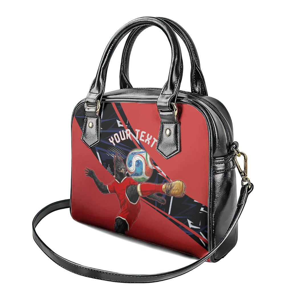 Personalized Panama Football Shoulder Handbag Los Canaleros Harpy Eagle Mascot - National Flag Colors