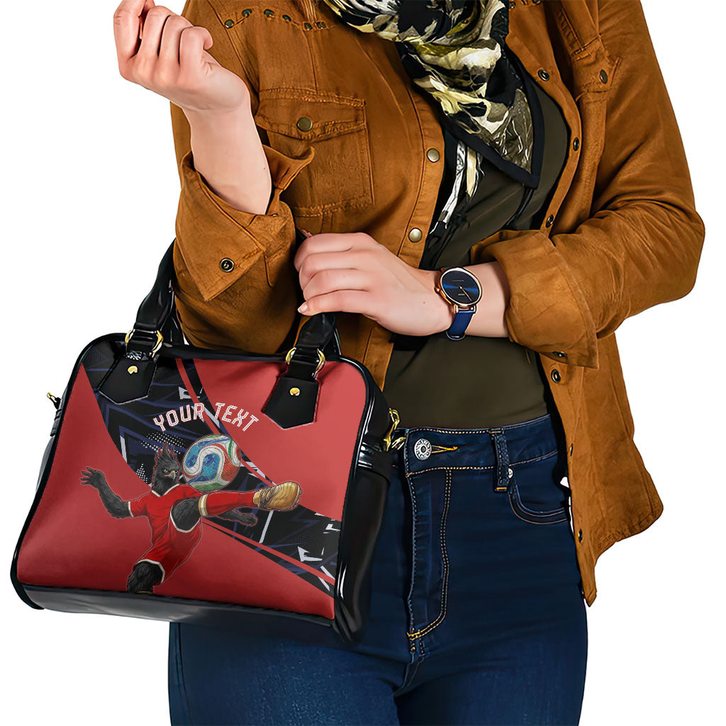 Personalized Panama Football Shoulder Handbag Los Canaleros Harpy Eagle Mascot - National Flag Colors