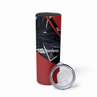 Personalized Panama Football Skinny Tumbler Los Canaleros Harpy Eagle Mascot - National Flag Colors