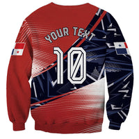Personalized Panama Football Sweatshirt Los Canaleros Harpy Eagle Mascot - National Flag Colors