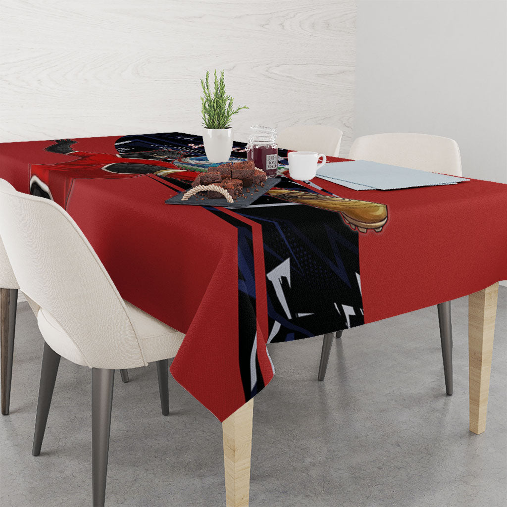 Personalized Panama Football Tablecloth Los Canaleros Harpy Eagle Mascot - National Flag Colors